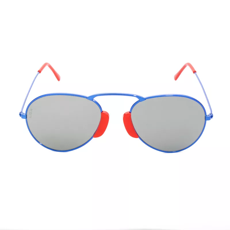 LGR AGADIR-BLUE08 Unisex saulesbrilles Havana rāmis Zilas lēcas 54/20/145 mm