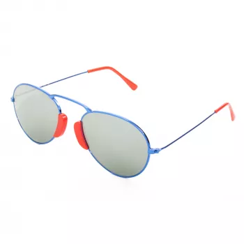 LGR AGADIR-BLUE08 Unisex saulesbrilles Havana rāmis Zilas lēcas 54/20/145 mm