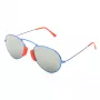 LGR AGADIR-BLUE08 Unisex saulesbrilles Havana rāmis Zilas lēcas 54/20/145 mm
