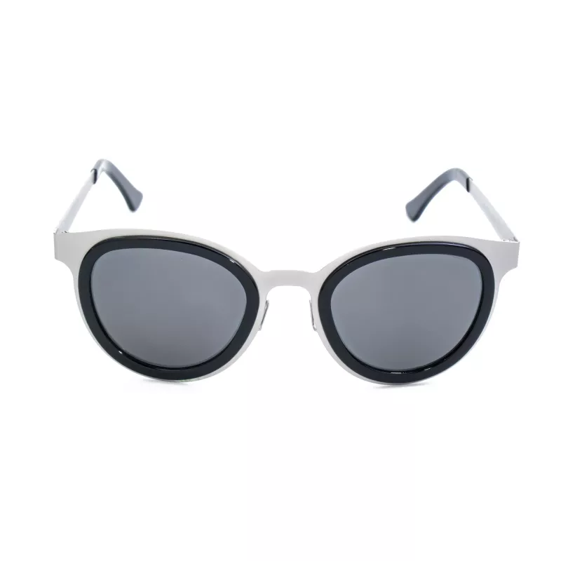 LGR FELI-SILVER01 Unisex saulesbrilles - Sudraba acetāta rāmis, pelēkas polikarbonāta lēcas, UV400 aizsardzība, 47/24/145 mm