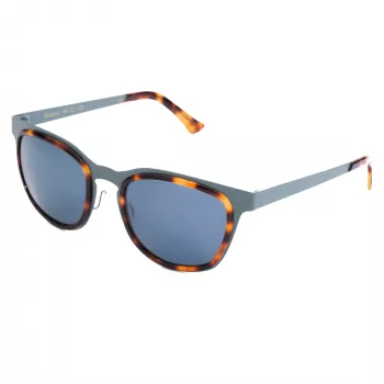 LGR GLOR-BLUE39 Unisex saulesbrilles 49/22/145 mm Zilas lēcas Melns rāmis