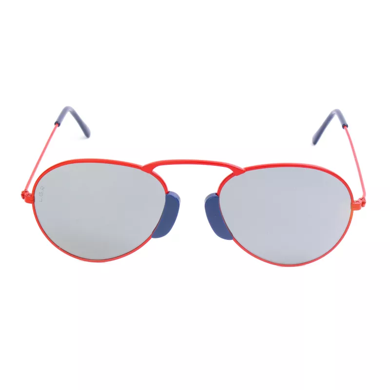 LGR Unisex Agadir Saulesbrilles Sarkanās Lēcas Melns Rāmis 54/20/145 mm