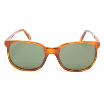 LGR Unisex Springhavan02 Saulesbrilles - Havana Acetāta Rāmis, Zaļas Minerālā Stikla Lēcas, 50/19/145 mm
