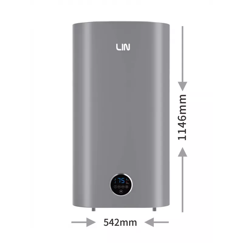 LI- LIN LIFVD1SMGY 100L UNIVERSAL Elektriskais ūdens sildītājs, Pelēks, Wi-Fi