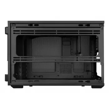 Lian Li DAN Cases B4 Wood Edition Mini Tower datora korpuss, Micro-ATX, valrieksta priekšējais panelis, melns