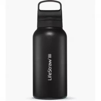 LifeStraw Go Series Stainless Steel 1L Nordic Noir ūdens filtrēšanas pudele