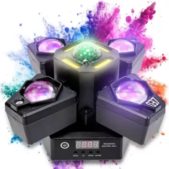 LIGHT4ME MADNESS QUATRO 4-in-1 kustīgā galva ar vairāku efektu gaismu