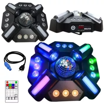 LIGHT4ME MULTIX 3-in-1 LED Multi-Effect Light (Derby, Strobe, Laser)