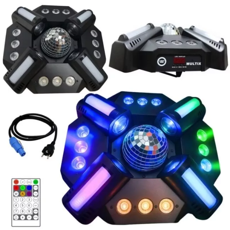 LIGHT4ME MULTIX 3-in-1 LED Multi-Effect Light (Derby, Strobe, Laser)