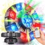 LIGHT4ME OCTOS kustīga daudzefektu gaisma ar RGBW LED, sarkano/zaļo lāzeru un stroboskopu
