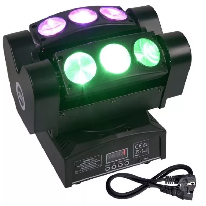 LIGHT4ME SPIDER HEAD 6x10 Disco Effect Moving Head