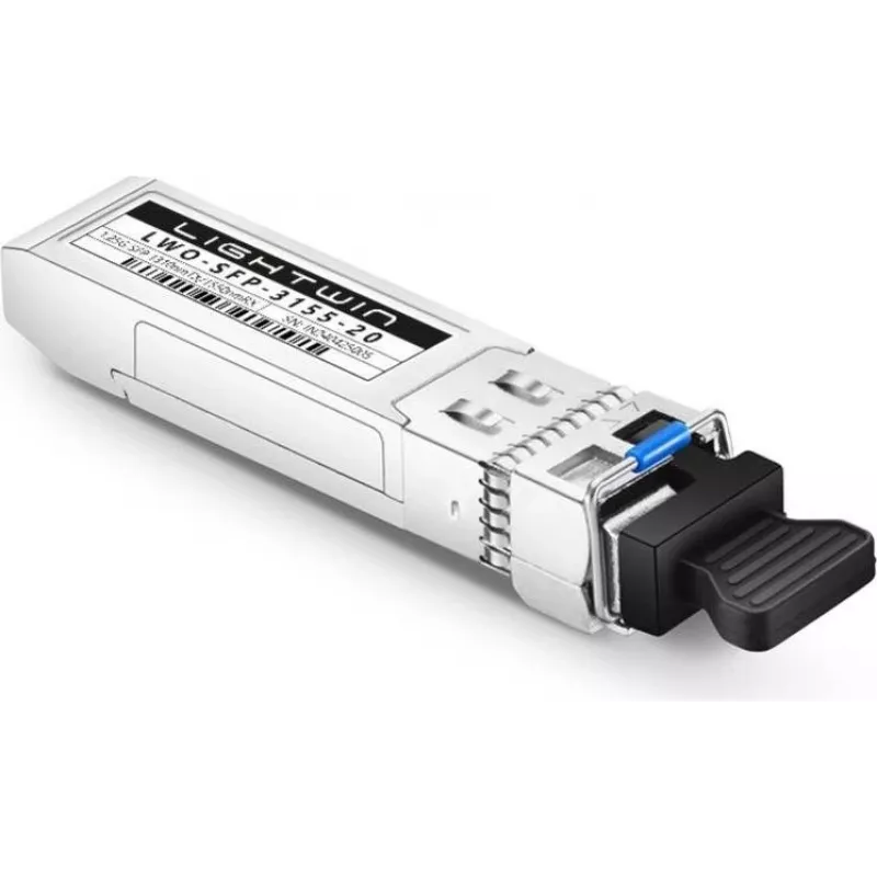 Lightwin 1.25G SFP BiDi 1310nm-TX/1550nm-RX 20km DDM LC Simplex SMF transceiveris (LWO-SFP-3155-20)