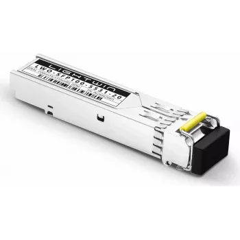 Lightwin 155 Mbps SFP BIDI raidītājs-uztvērējs, 1550nm TX / 1310nm RX, 20km, DDM, LC Simplex, vienmoda (LWO-SFP100-5531-20)