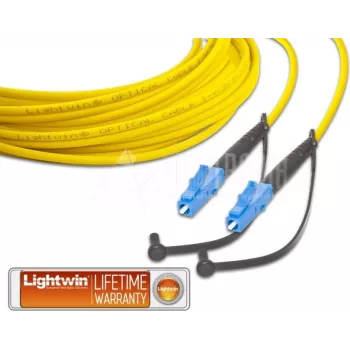 Lightwin LSP-09 LC-LC 20m OS1 vienmoda duplex šķiedras savienojuma kabelis, dzeltens LSP-09 LC-LC 20.0