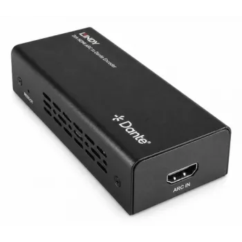 LINDY 2 kanālu HDMI ARC uz Dante audio kodētājs, PoE barošana, alumīnija korpuss 70620
