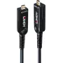 Lindy 20m optiskās šķiedras hibrīda Micro-HDMI 8K60 LSZH kabelis ar noņemamiem HDMI savienotājiem 38542