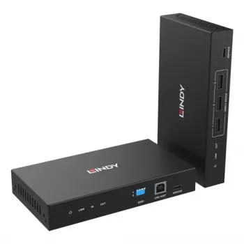 LINDY 5km optiskās šķiedras HDMI 4K60 KVM USB 2.0, RS-232 un IR pagarinātājs 39366