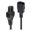 LINDY 5m C14 to C15 strāvas kabelis – IEC C14 vīrietis uz IEC C15 sieviete, 250V 10A, melns