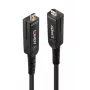 Lindy 80m optiskās šķiedras hibrīda Micro-HDMI 8K60 LSZH kabelis ar noņemamiem HDMI savienotājiem (38549)