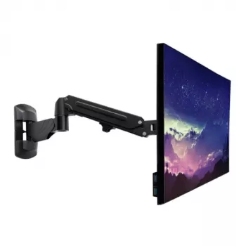 LINDY displeja sienas stiprinājums ar gāzes atsperi, līdz 32'' (81,3 cm), VESA 75/100, melns