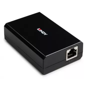 LINDY PoE uz USB Type-C sadalītāja pārveidotājs, 15W jaudas padeve, Gigabit Ethernet, USB 2.0 dati, melns 73474