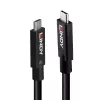 LINDY USB 3.0 kabelis, Type A - Type B, 0,5 m, antracīta krāsa, trīskāršs ekranējums