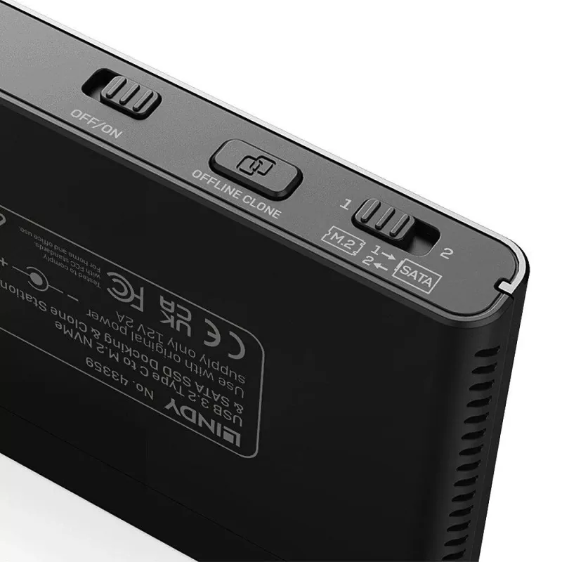 LINDY USB 3.2 Gen 2x2 Type-C uz M.2 NVMe SSD ārējais korpuss - 20 Gbps, alumīnijs