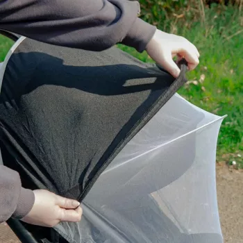 LittleLife Buggy Moskītu tīkls – universāls smalka sieta kukaiņu tīkls ratiņiem un bērnu ratiņiem (balts/pelēks)