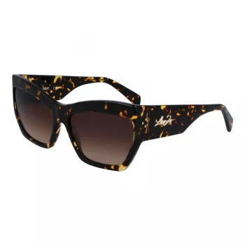 LIU JO LJ785S Sieviešu saulesbrilles Havana Acetāta Kvadrātveida Rāmis Brūnas Gradienta Lēcas 61mm