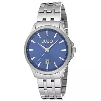 LIU JO MAN TLJ1081 kvarca analogais pulkstenis 40mm zils ciparnīca sudraba sieta aproce