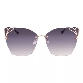 LIU JO Sieviešu Aviator Saulesbrilles LJ150S6213714 Zeltains Rāmis Brūnas Gradienta Lēcas 62mm