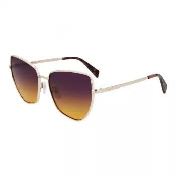 LIU JO Sieviešu tauriņveida saulesbrilles LJ159S5816716 - Havana Brūns acetāta rāmis ar brūniem gradienta polikarbonāta stikliem, 58 mm stikla platums, 100% UV400 aizsardzība