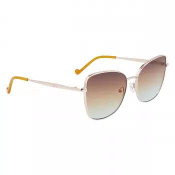 LIU JO Sieviešu saulesbrilles 46591-717 Havana Acetāts Kvadrātveida rāmis Brūnas gradienta lēcas 55/17/140 mm
