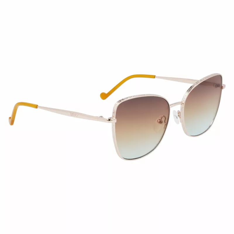 LIU JO Sieviešu saulesbrilles 46591-717 Havana Acetāts Kvadrātveida rāmis Brūnas gradienta lēcas 55/17/140 mm