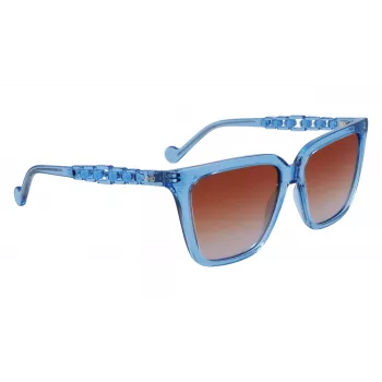 LIU JO Sieviešu saulesbrilles LJ780S-425 Butterfly Square Acetāta rāmis Brūns Havana Gradienta lēcas 56mm