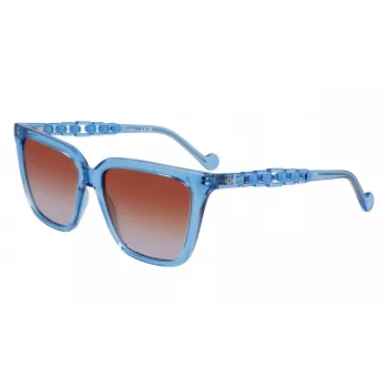 LIU JO Sieviešu saulesbrilles LJ780S-425 Butterfly Square Acetāta rāmis Brūns Havana Gradienta lēcas 56mm