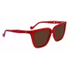 LIU JO Sieviešu saulesbrilles LJ780S-600 Butterfly Acetāts Brūns Havana