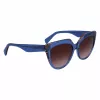 LIU JO Sieviešu saulesbrilles LJ783S-416 Zils kaķacs rāmis Pelēks gradienta lēcas 55mm