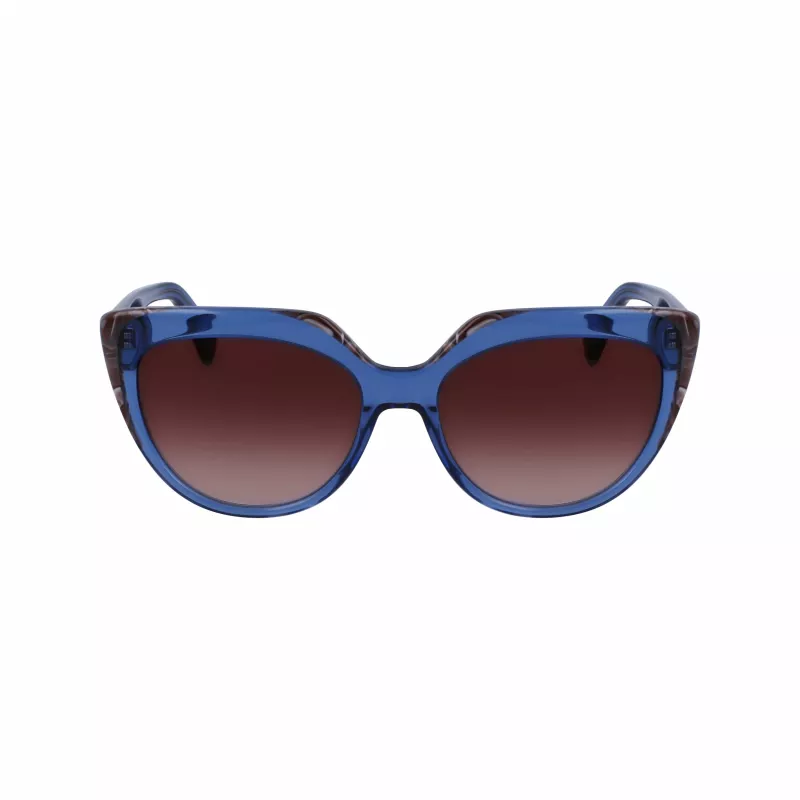 LIU JO Sieviešu saulesbrilles LJ783S-416 Zils kaķacs rāmis Pelēks gradienta lēcas 55mm