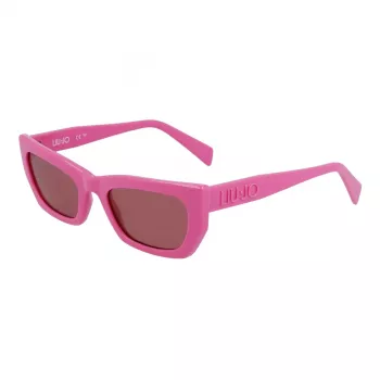 LIU JO Sieviešu saulesbrilles LJ790S5221610 - Melns rāmis, Pelēkas lēcas, 52mm