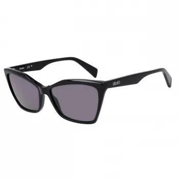 LIU JO Sieviešu saulesbrilles LJ796S-001 Butterfly/Cat-Eye Acetāta rāmis Pelēkas lēcas 58mm