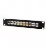 LogiLink ACT108 10-portu Keystone sadales panelis, 10 collu statīvs, 1U, melns