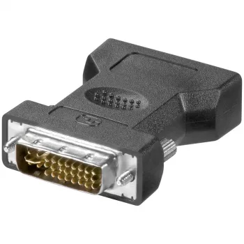 LogiLink AD0001 DVI-I uz VGA adapteris, DVI-I vīrietis uz HD15 sieviete, 1080p, melns