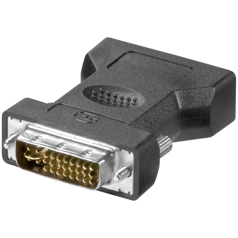 LogiLink AD0001 DVI-I uz VGA adapteris, DVI-I vīrietis uz HD15 sieviete, 1080p, melns