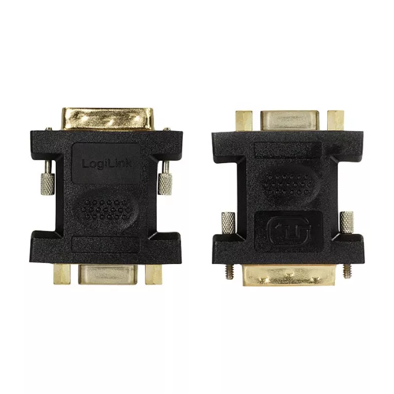 LogiLink AD0001 DVI-I uz VGA adapteris, DVI-I vīrietis uz HD15 sieviete, 1080p, melns