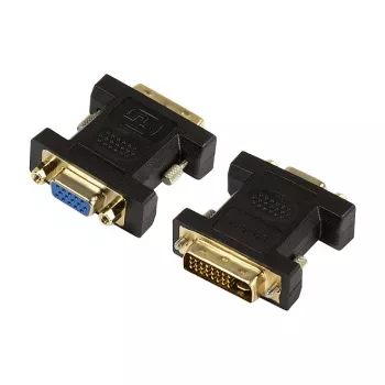 LogiLink AD0001 DVI-I uz VGA adapteris, DVI-I vīrietis uz HD15 sieviete, 1080p, melns