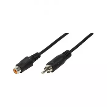 LogiLink Audio pagarinājuma kabelis RCA vīrietis uz RCA sieviete, 10 m, melns