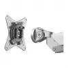 LOGILINK BP0088 TIS 17-32 Dual Monitor Mount – 2x 9kg Gas Spring, Silver, VESA 75/100, Clamp/Grommet
