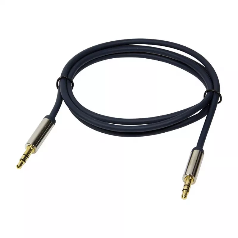 LogiLink CA10030 Premium 3.5mm TRS vīrietis-vīrietis audio kabelis, metāla savienotāji, zils, 0.3m