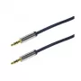 LogiLink CA10030 Premium 3.5mm TRS vīrietis-vīrietis audio kabelis, metāla savienotāji, zils, 0.3m